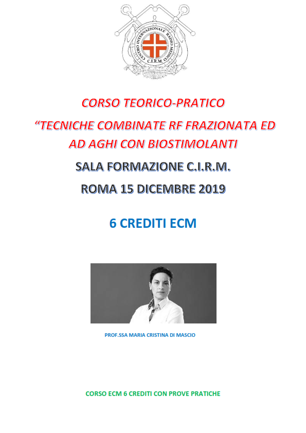 “TECNICHE COMBINATE RF FRAZIONATA ED AD AGHI CON BIOSTIMOLANTI”